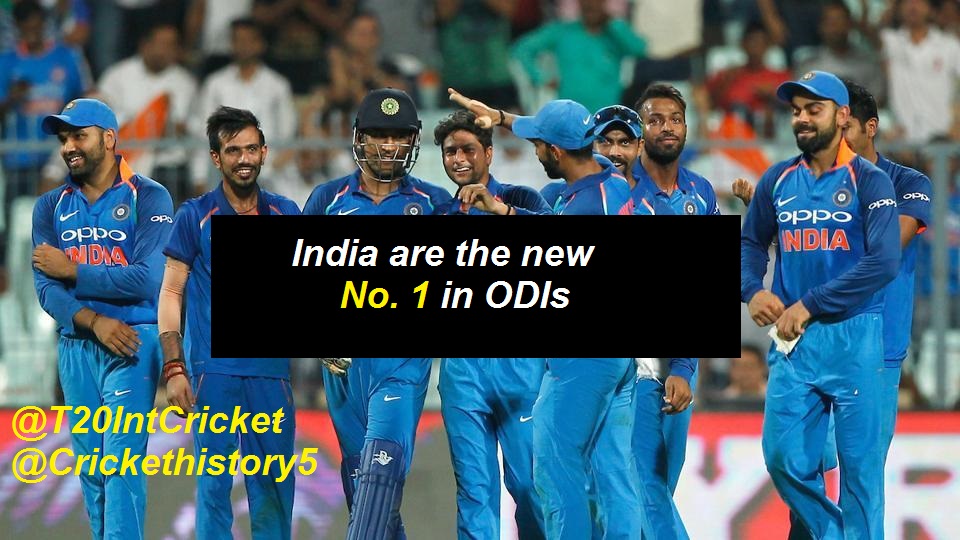India are the new No. 1 in ODIs - Team Rankings